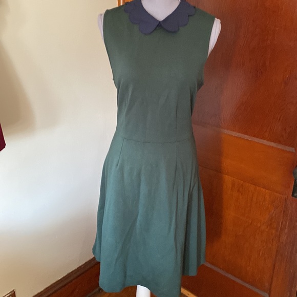 ❤️NWOT Modcloth Green All Polished Up Fit & Flare Scalloped Neck size XL❤️ - Picture 6 of 13